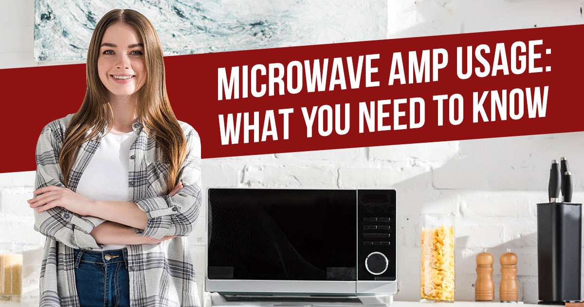 how many amps does a microwave use